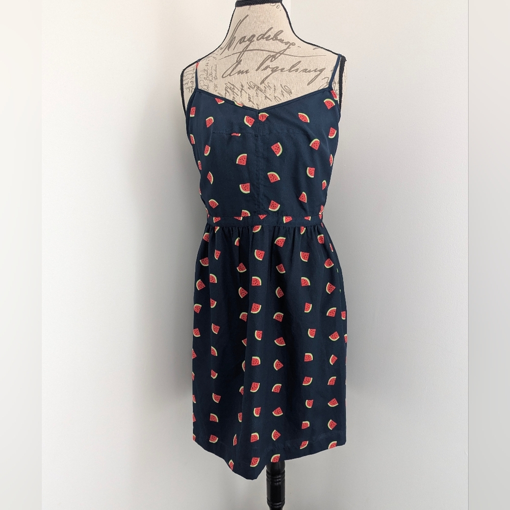 J. Crew Factory Watermelon Navy Dress